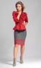 Costum Carmen din lina dublata cu neopren, sacou textura impletita, stoc
